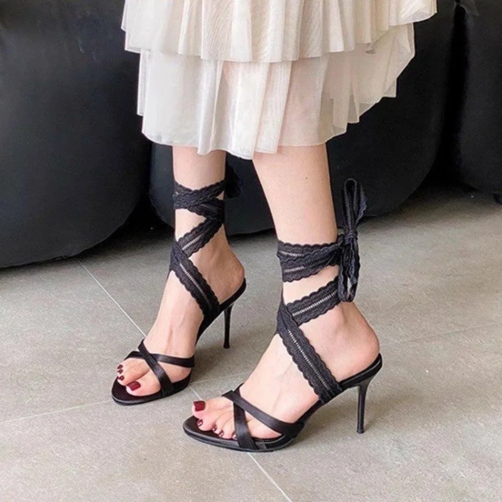Ladies High Heel Sandals Lace  - Crossfit Ladies review and price