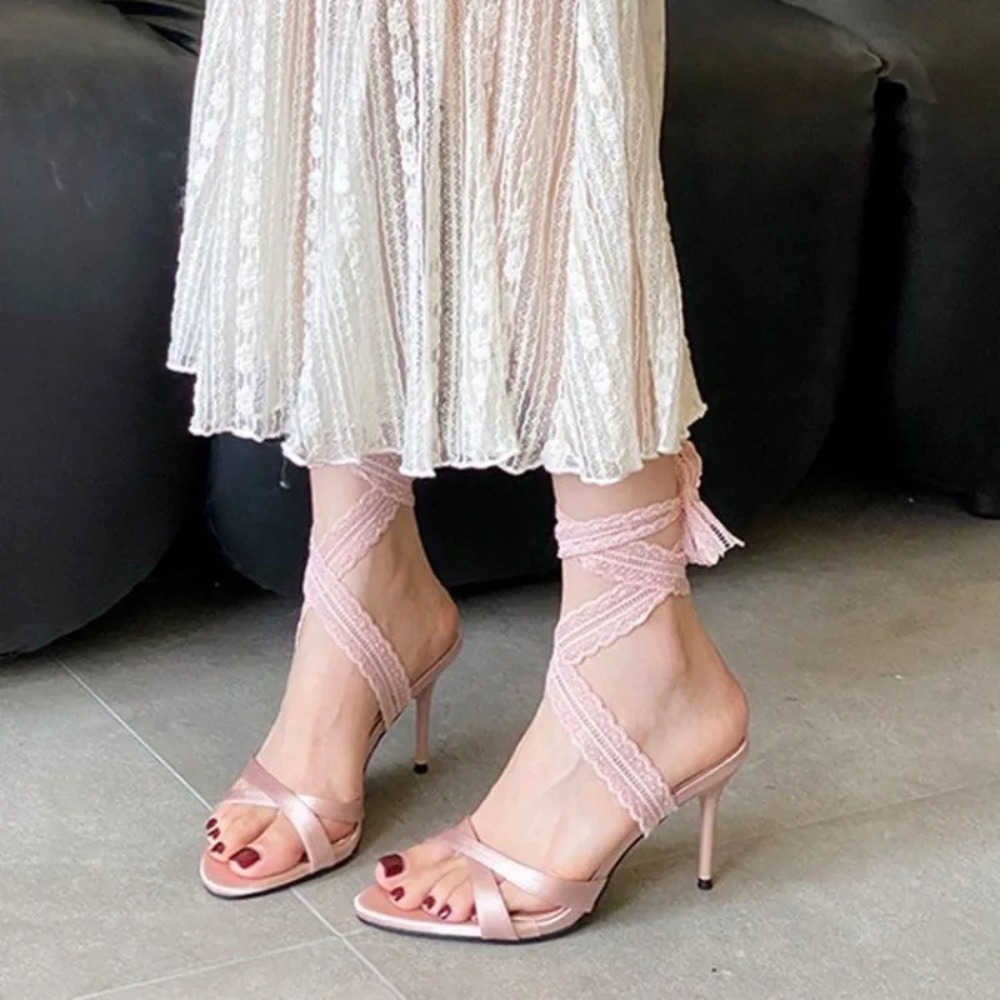 Ladies High Heel Sandals Lace  - Crossfit Ladies review and price
