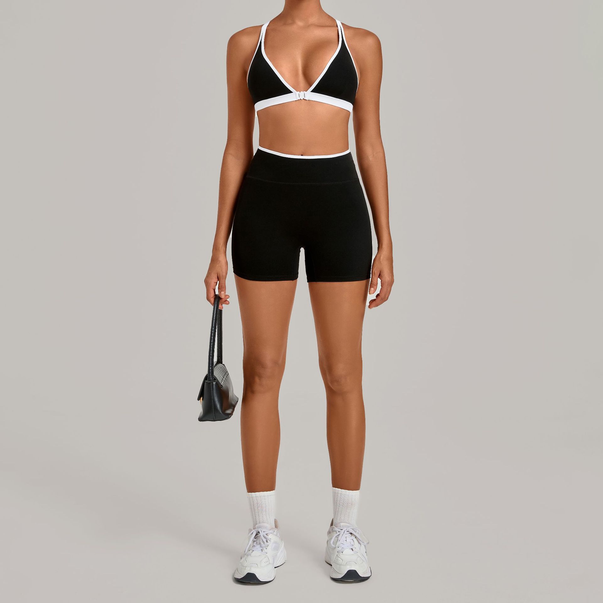 Women 2 Piece Yoga Set Deep V  - Crossfit Equipment review and price