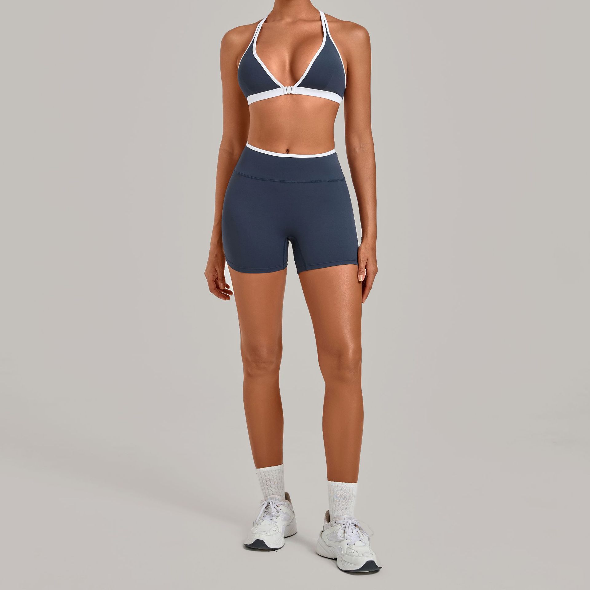 Women 2 Piece Yoga Set Deep V  - Crossfit Equipment review and price