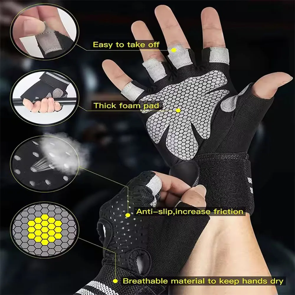 1Pair Half Finger Gym Fitness  - Crossfit Training Gear review and price