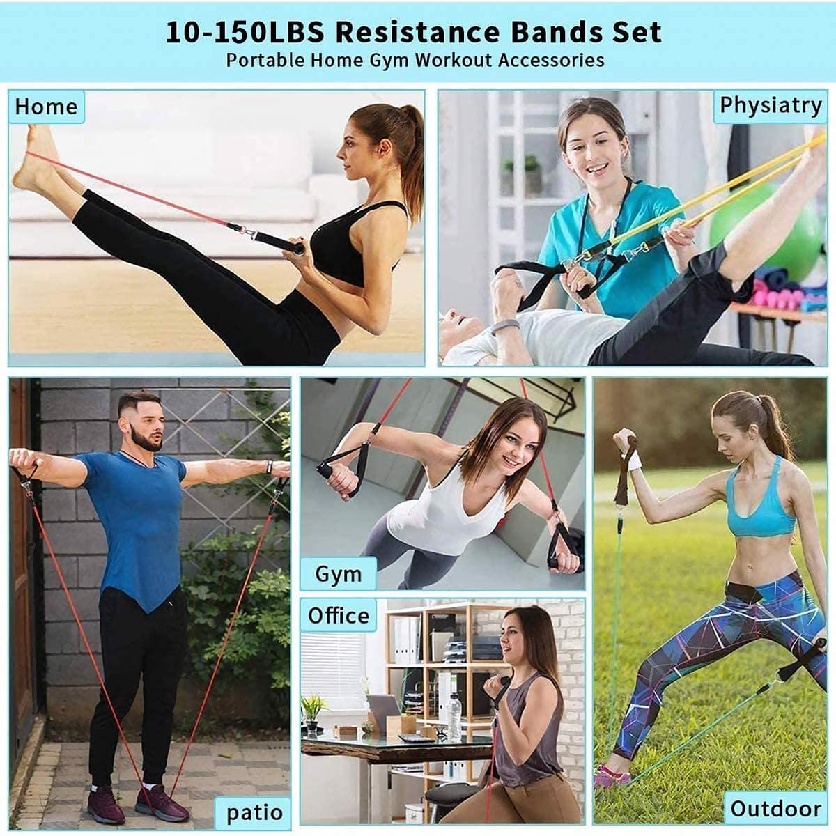 Gym Fitness Resistance Bands f - Crossfit Training Gear review and price