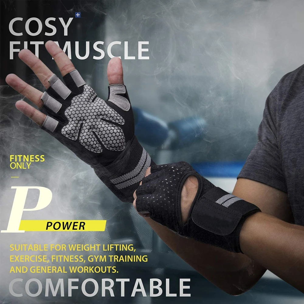 1Pair Half Finger Gym Fitness  - Crossfit Training Gear review and price